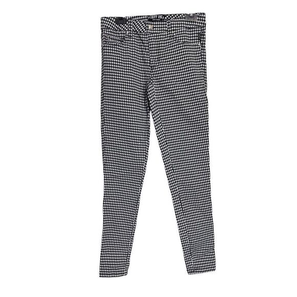 Tripp NYC Pants Womens Size 3 Black White Houndstooth Skinny Leg Classic Chino - Picture 1 of 11
